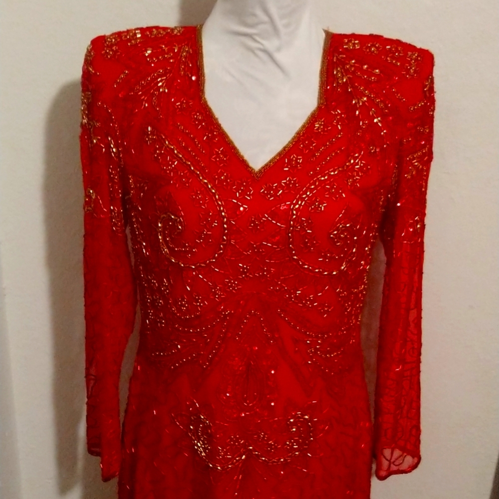 ❤️ Vintage ❤️ Right Choice Handmade & Beaded Gown